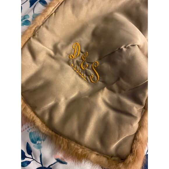 MCM Fur Mink stole‎ cape shrug Vintage Authentic Soft Blonde Mink Hollywood Glam - Picture 9 of 10